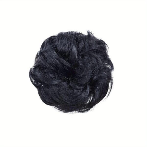 CHRONEX 1pc 100% Synthetic Hair Messy Bun Hair Scrunchies for Women - Curly Wavy Stylish and Effortless Hair Accessories - Image 3