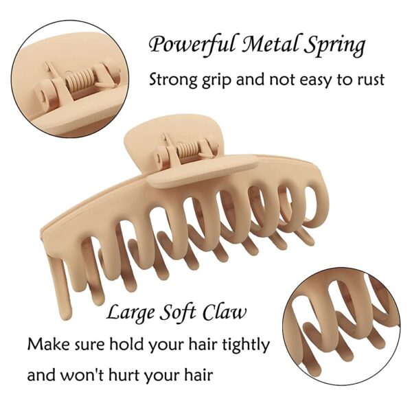 CHRONEX 2PCS, 4.3" Hair Claw Clips Strong Hold Perfect For Women Barrettes for Long Hair Claws - Image 3