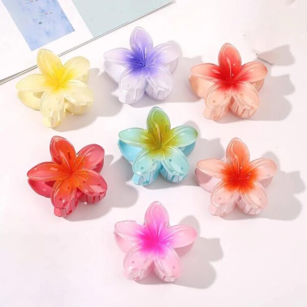 CHRONEX 4 PCS Flower Hair Claw Clips Wonderful Gift,Strong Hold Cluture for Women Thick & Thin Hair, Fabulous color Stylish Floral Hair Accessory for Women - Image 5