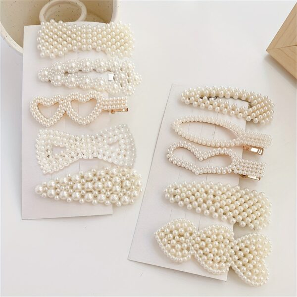 CHRONEX 10pcs Imitation Pearls Hair Clip Headwear, Exquisite Hair Accessories For Girls