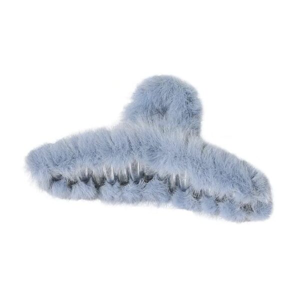 CHRONEX 2PCS Faux Fur Claw Clip, Large Fuzzy Hair Claw, Long Fur Hair Clips Leopard Hair Cluthcer - Image 4