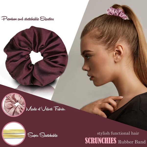 CHRONEX 6PCS Scrunchie & Claw Large Clips, Big Hair Clutches, Big Clutcher Hair Clutures for Women - Image 5