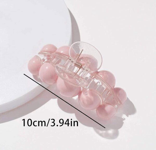 CHRONEX 2PCS Korean Fashionable Stylish Large Pearl Hair Claw Clips Long Hair Jaw Clip Clutcher - Image 4