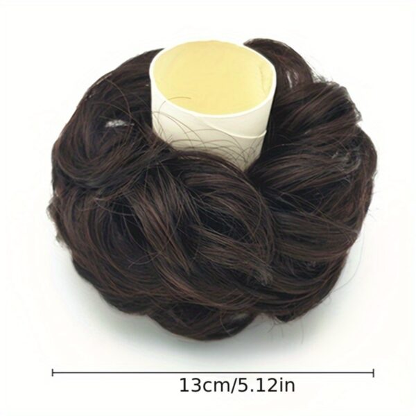 CHRONEX Messy Bun Hair Piece, Curly Hair Extensions Synthetic Hair Scrunchies Tousled Updo Hair Bun Hair Pieces For Women Ponytail Extensions - Image 2