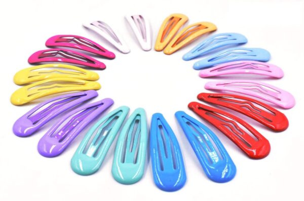 CHRONEX 10Pairs Colorful Glossy Snap Prong Clips Bendy Hair Clips Ladies Girls Women