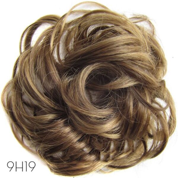 CHRONEX Pack of 1, Synthetic Nylon Hair Bun Extensions Messy Hair Scrunchies for Women