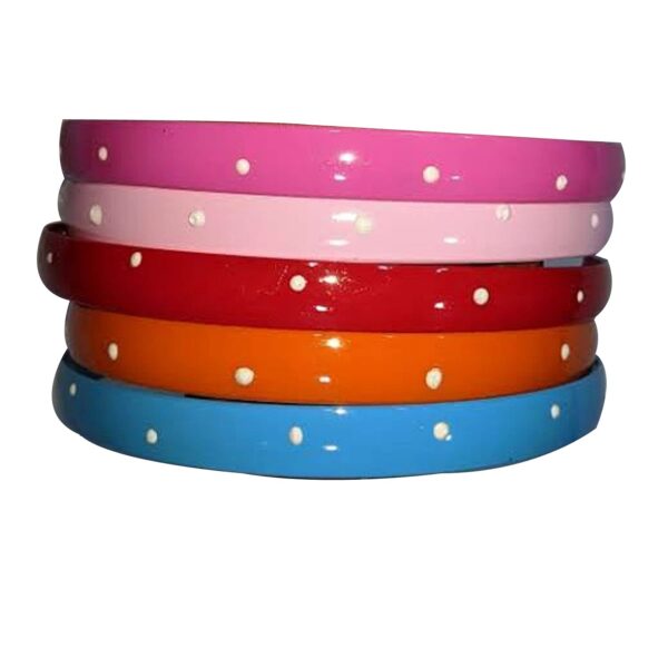 CHRONEX 5PCS MultiColor Daily Use Plastic Glossy Finish Head Band/Hair Band for Girls & Women - Image 2