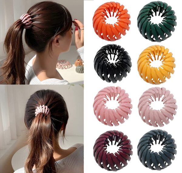 CHRONEX 2pcs Birds Nest Hair Clip, Velvet Ponytail Holders